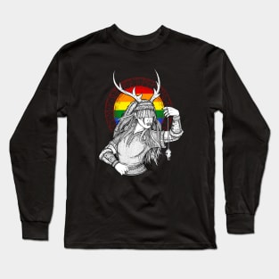 Lgbt Heilung Shaman gay lesbian pride Long Sleeve T-Shirt